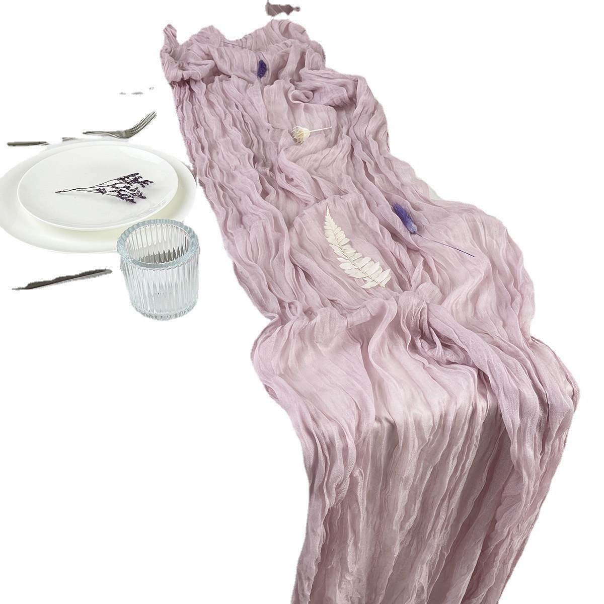 Picture of Wrinkle Cloth Table Flag Birthday Party Wrinkle Cloth Decorations Wedding Bari Twist Wrinkle