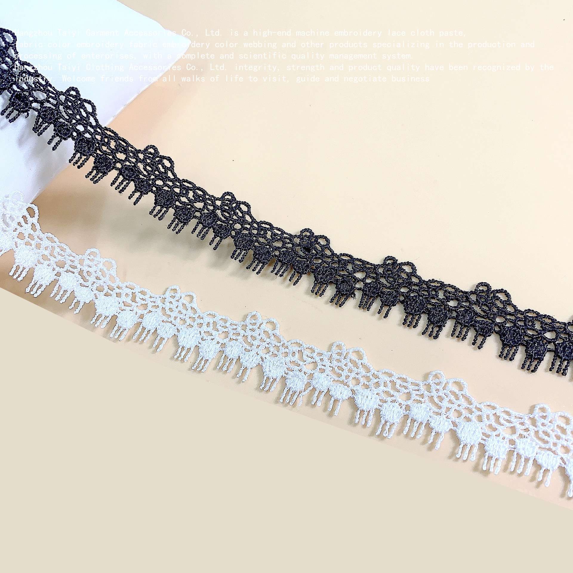 Good things polyester hollow polyester water-soluble lace clothing accessories jewelry materials DIY unilateral wave bar code lace