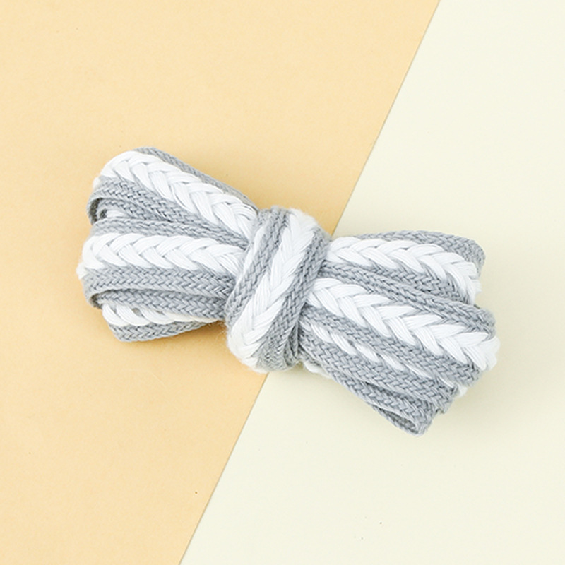 Picture of Marshmallow Two-Color Wheat Ear Shoelaces 1.5cm Casual Shoes Sneakers Twist Woven Cotton Shoelaces Ready for Cross-Border Wholesale