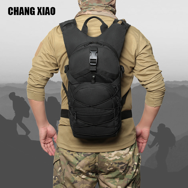 Factory in-stock waterproof Oxford fabric battlefield water bag backpack, double shoulder backpack, inner liner, tactical water backpack