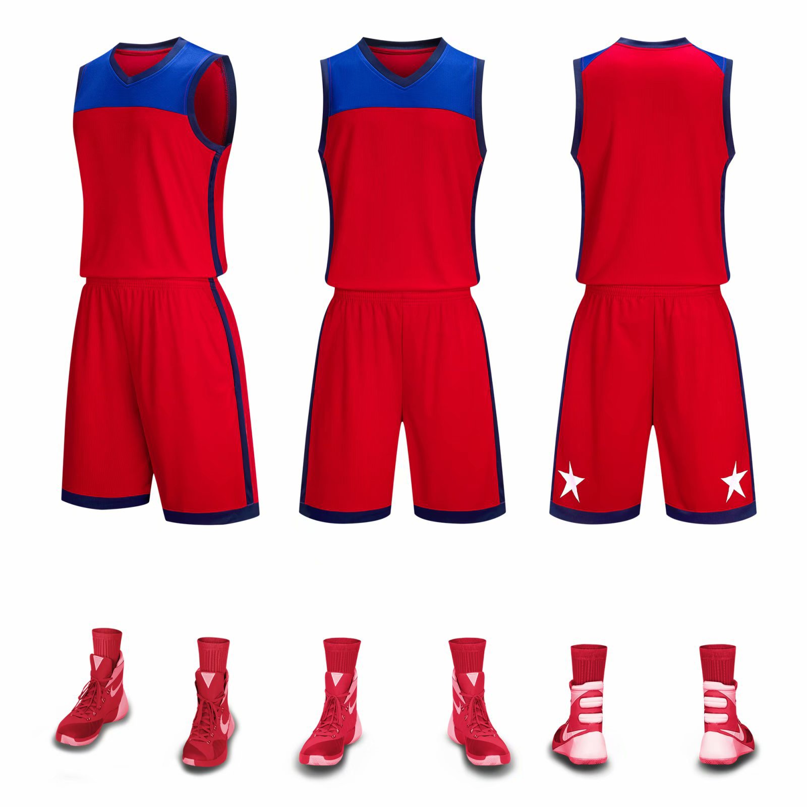 Picture of New in stock Basketball Suit suit Adult Children Fitness Suit Men's Basketball Training Game Breathable Sleeveless Ball Suit Summer