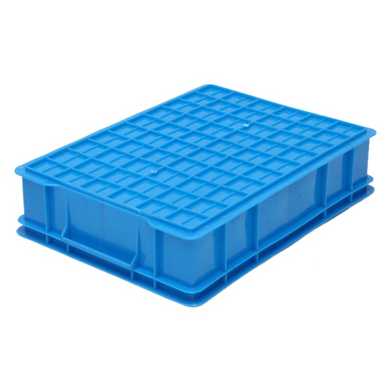 Wholesale 350 Four-grid turnover box small grid hardware multi-grid storage box industrial blue shelf storage plastic box