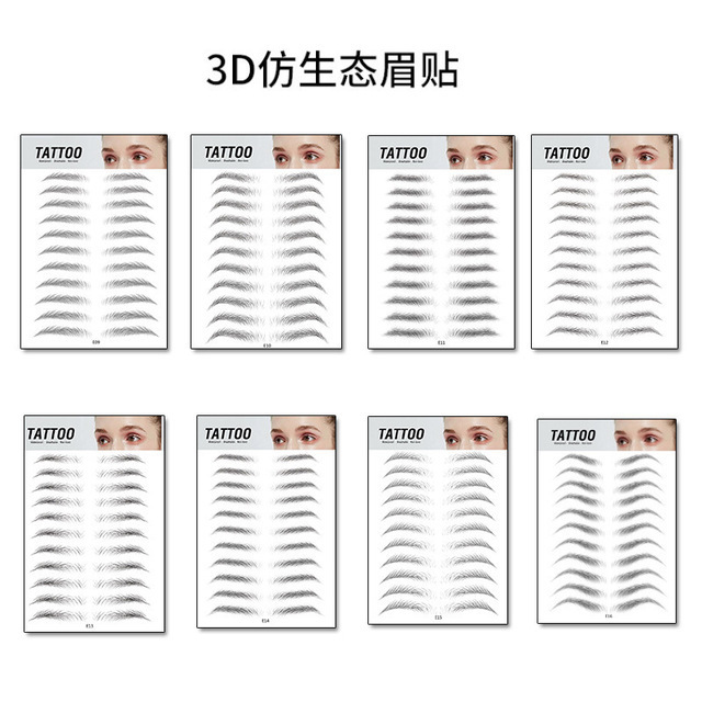Picture of 3D Bionic Tattoo Stickers Wholesale Men and Women Semi-Permanent Waterproof Long-Lasting Simulated Eyebrow Tattoo Embroidery Lazy Eyebrow Thrush Artifact