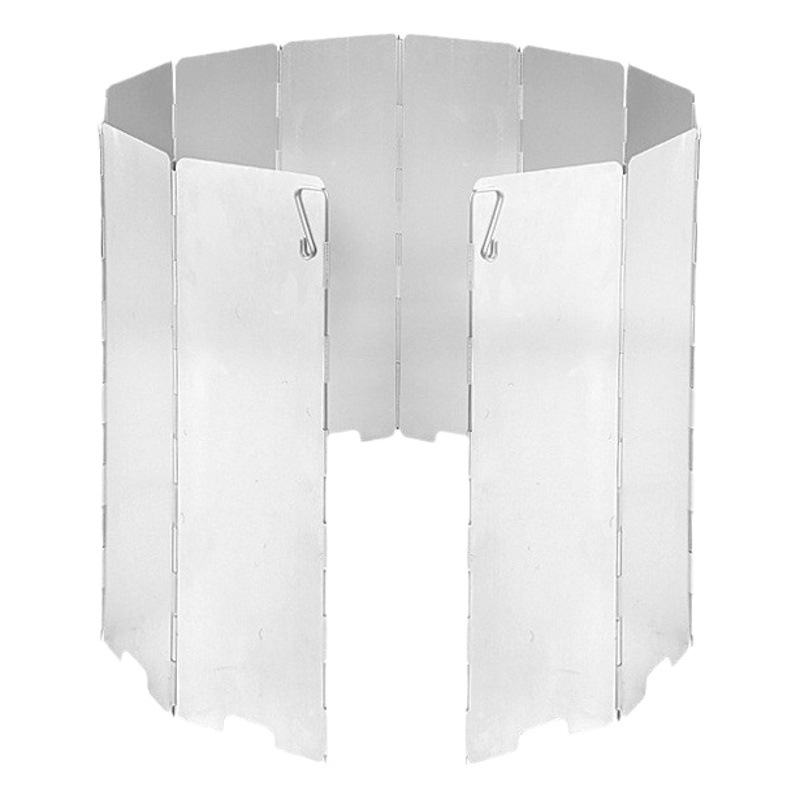 Outdoor Picnic Aluminum Alloy Windshield Multi-Specification Portable Foldableing Windshield Ultra-Light Camping Equipment with Storage Bag