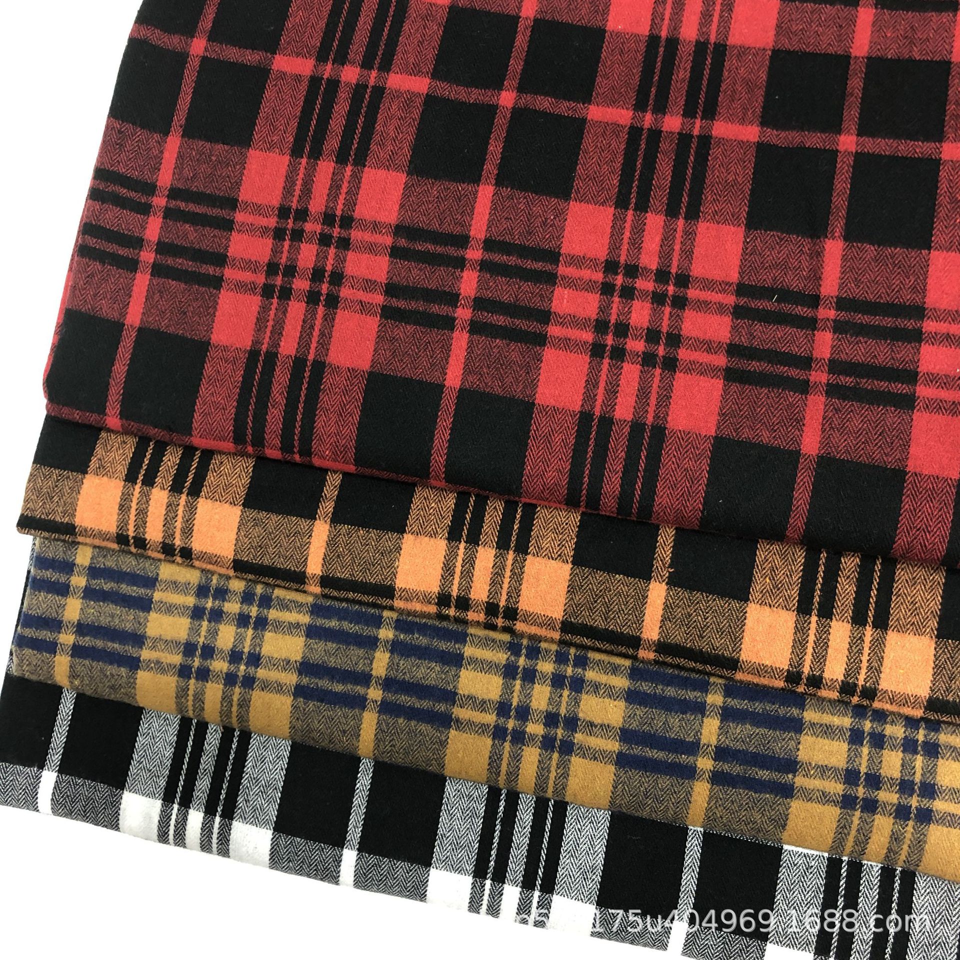 Herringstone Twill Children's Wear Shirt Cloth Pants Skirt Shoes Hats Bag Fabric Polyester Cotton Scrub Yarn-dyed Plaid