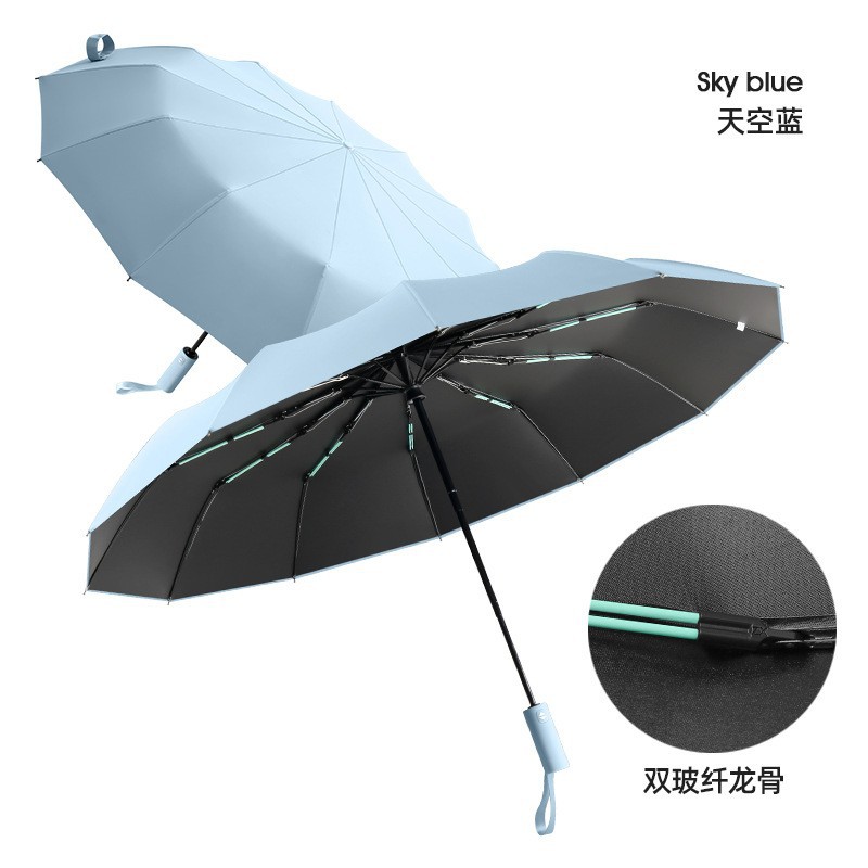 Picture of Fully Automatic Umbrella 32 Ribs, Rain or Shine, Sun Protection, Uv Protection, Foldableable Sunshade Umbrella for Men and Women, Gift Wholesale