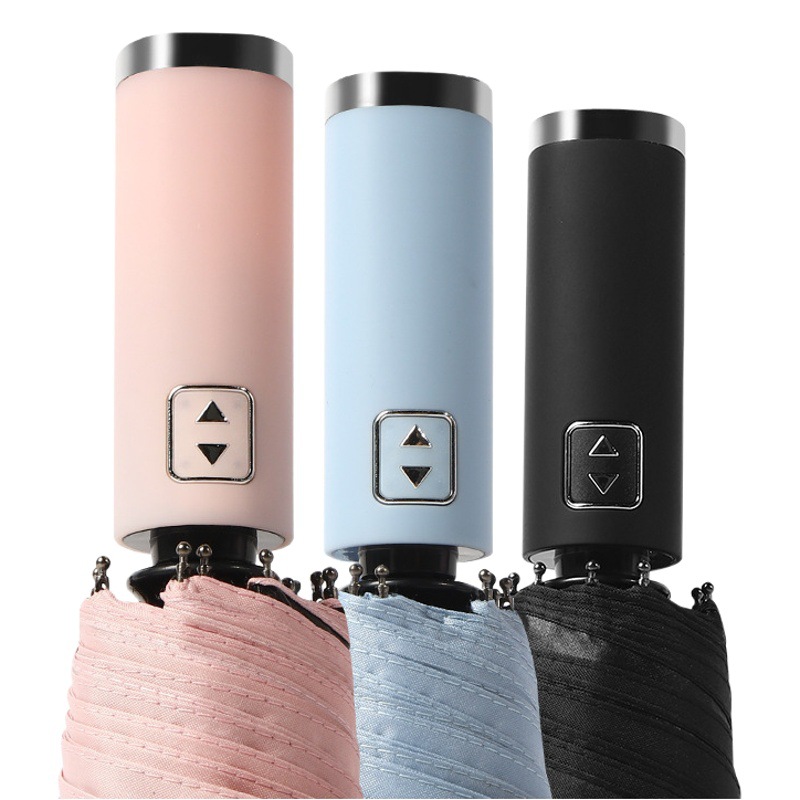 8mm umbrella full-automatic large men's rain dual-use women's folding student handsome simple double oversized