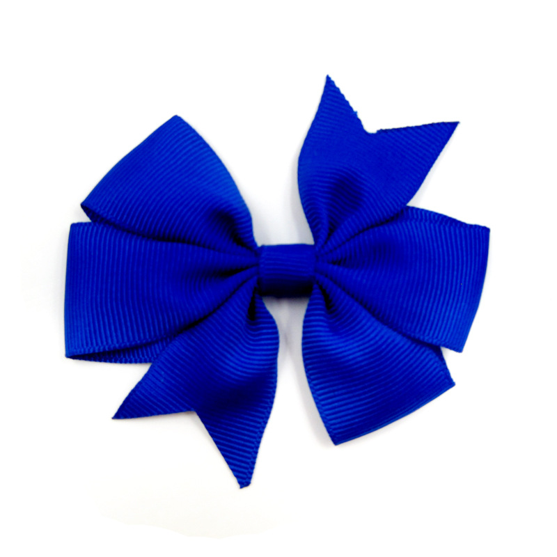 Picture of European and American New Kidsren's Hairpins 8cm Swallowtail Bow Hairpin V-Shaped Ribbed with Bow Hair Accessories Head Flower