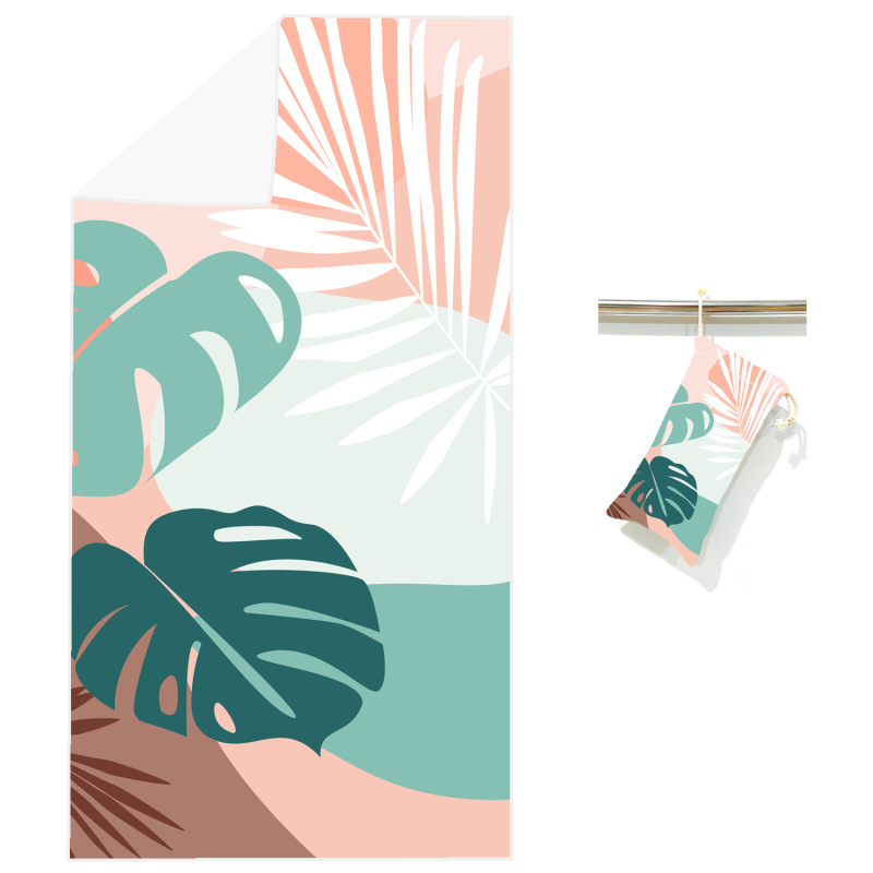 Picture of New Cross-Border Amazon European and American Double-Sided Velvet Quick-Drying Bath Towel Customizable Printed Towel Beach Swimming Beach Towel