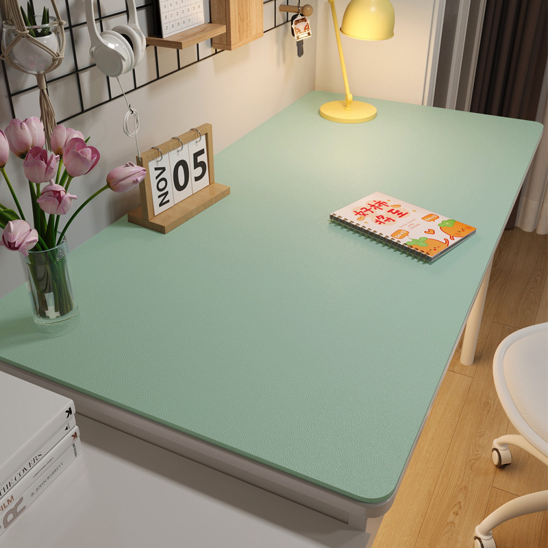 Picture of Environmentally Friendly Eye Protection Desk Mat Student Leather Pure Color Coffee Table Mat Oil-Proof Table Cloth Learning Computer Desk Mat Non-Slip