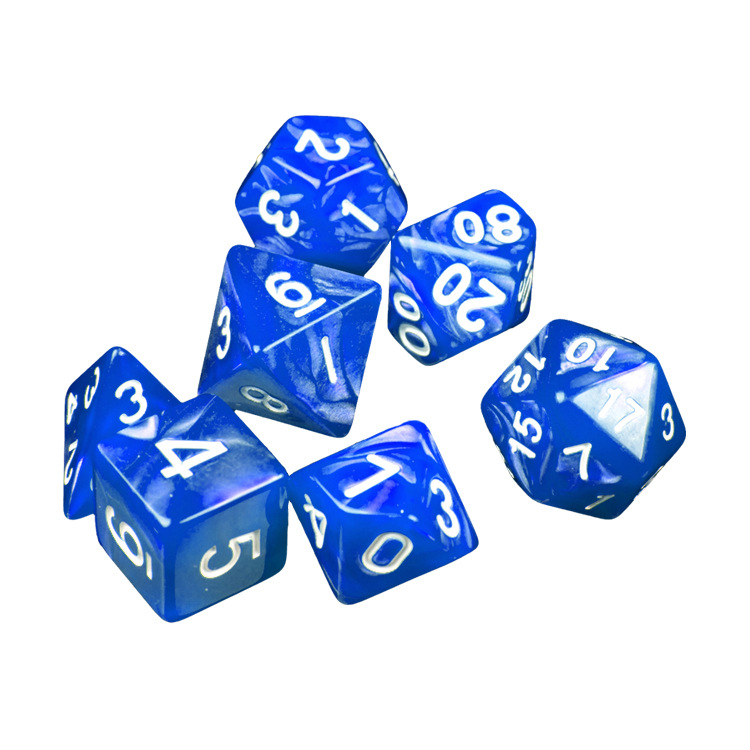 Picture of Run group color multi-sided dice multi-sided digital dice acrylic dice game multi-sided color 7 sets
