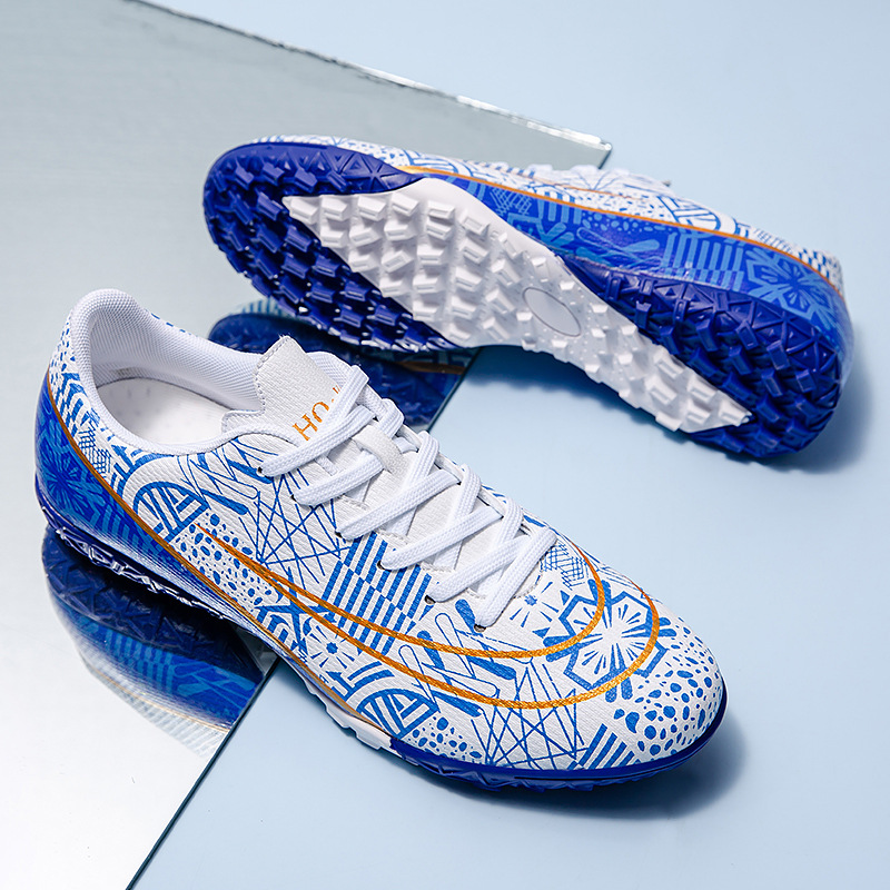 Picture of Cross-Border High-Top Adult Football Shoes for Men and Women Tf Broken Spikes Artificial Turf Ag Long Spikes Student Training Football Shoes Wholesale