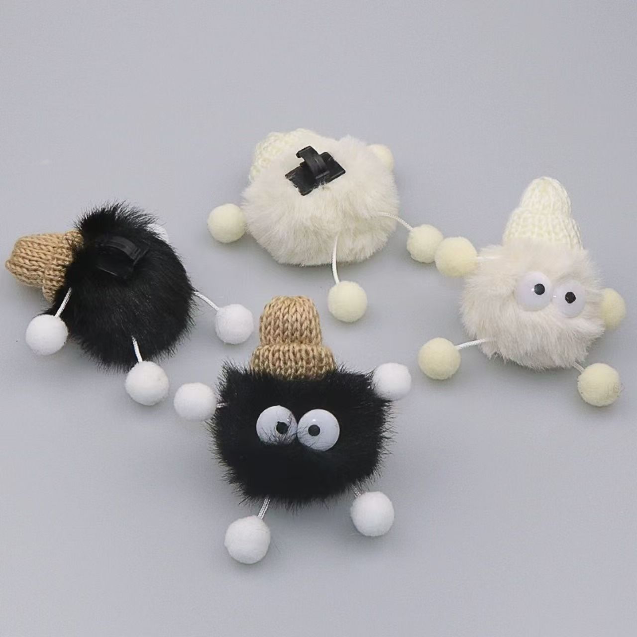 Ins Cave Shoes Diy Jewelry Cute Small Coal Ball Shoes Flower Shoes Buckle Fur Ball Plush Shoes Accessories Elf Doll in stock