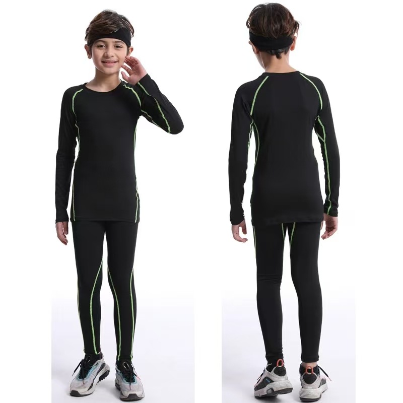 Picture of American Children's Tights Training Clothes Quick-drying suit Students Basketball Football Running Fitness Kids Sports Base