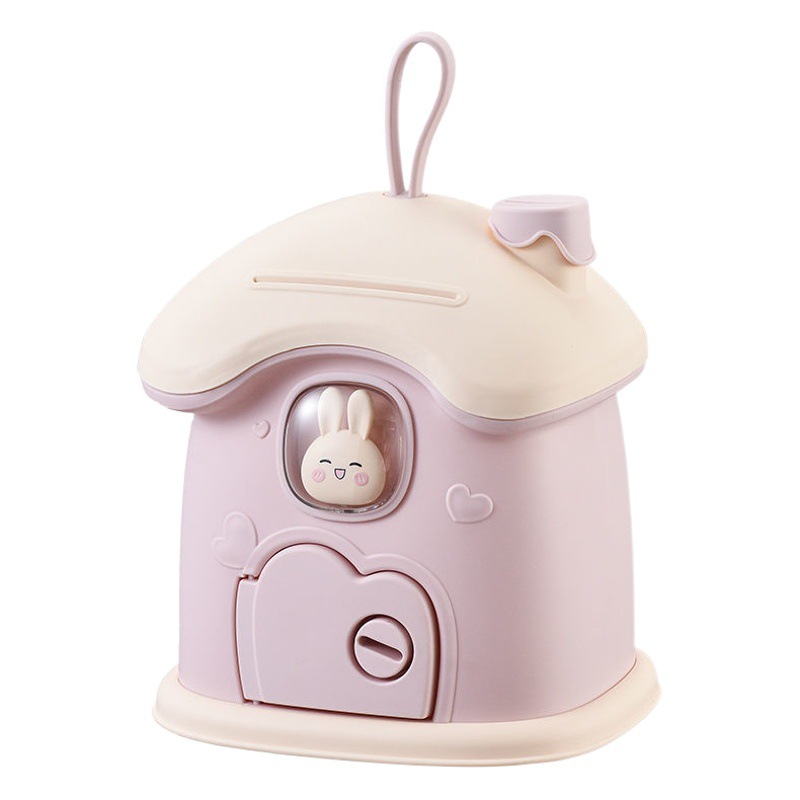 Mushroom House Piggy Bank for Girls, High-Looking Ins Ornaments, Small House Piggy Bank, Unbreakable Princess Birthday Gift