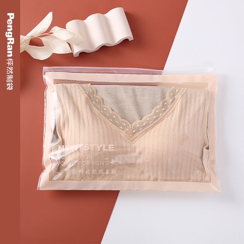 Universal Women Underwear Bra pe Zipper Bag Transparent Clothing Leggings Packaging Silk Stockings Plastic Ziplock Bag