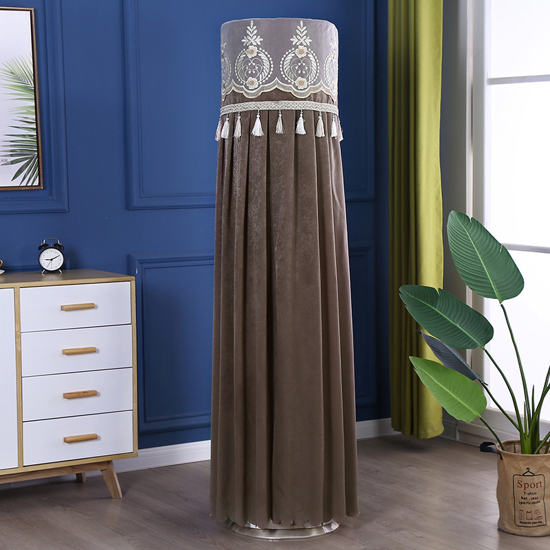 Picture of New Scandinavian Cylindrical Air Conditioner Cover That Does Not Take Off When Turned On, Vertical Cabinet Machine, Round Air Conditioner Dust Cover, Oaks Midea