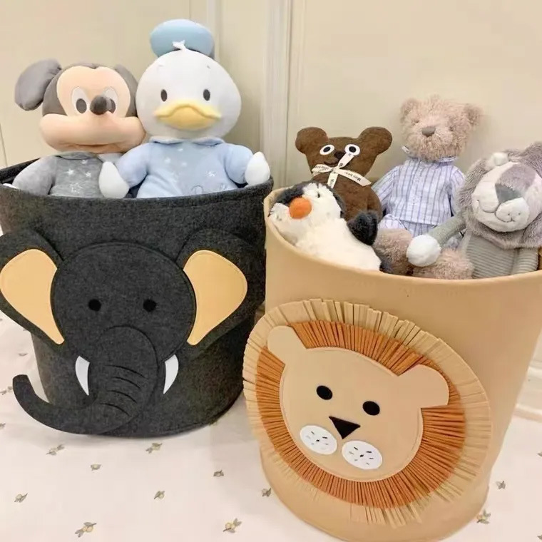 Hebei Mingli Textile Co., Ltd. Toy Doll Round Storage Barrel Storage Household Clothes Large Wholesale