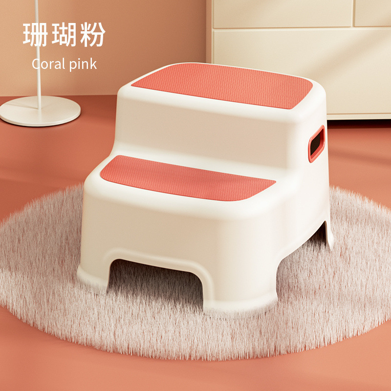 Picture of Ladder stool, home two-step ladder step, foot pedal, high and low stool, ladder chair, dual-purpose kitchen climbing stool, car wash stool, two-step stool