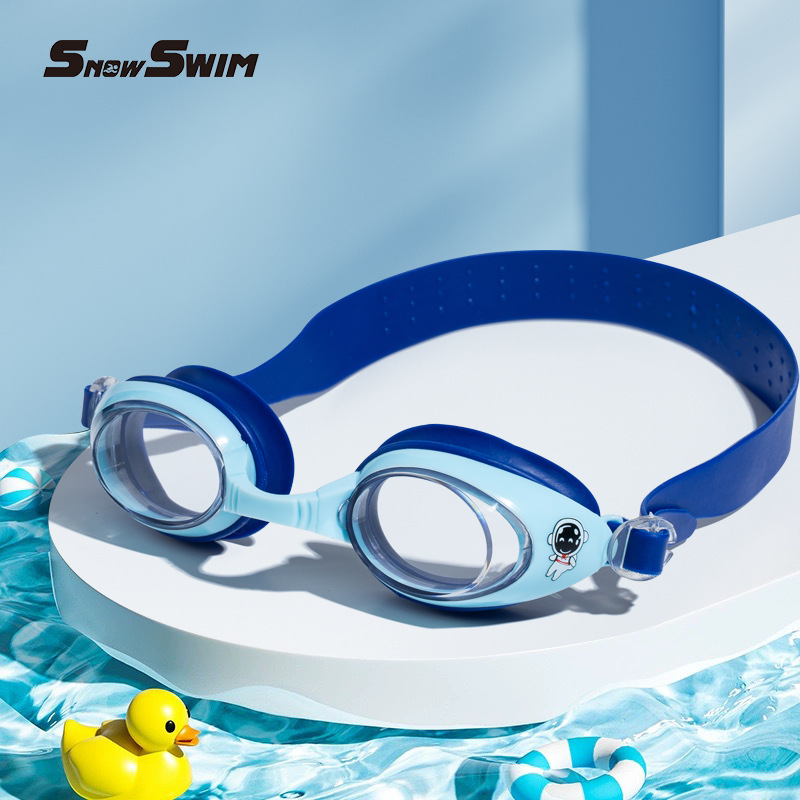 Picture of Children's swimming goggles small frame waterproof anti-fog HD boys and girls professional swimming glasses swimming cap suit diving equipment