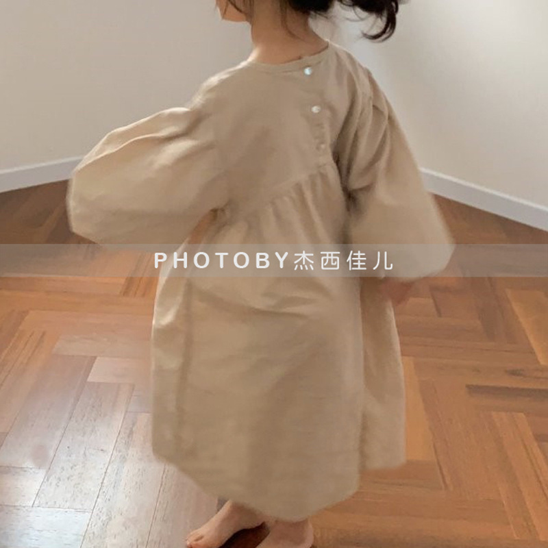 Picture of Spot Spring and Autumn New Korean Style Versatile Fashionable Parent-Child Clothing Cotton Mother-Daughter Skirt Mother-Daughter Clothing Breathable Casual