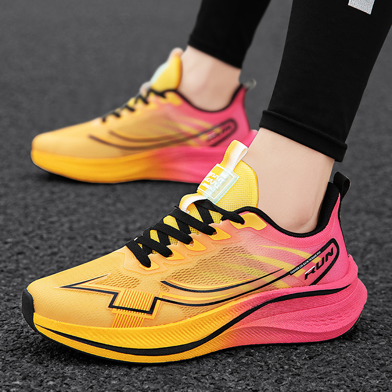 Summer High-Quality Real Popcorn Mesh Breathable Fashion Casual Running Shoes Ultra-Light Non-Slip Outdoor Park Sports