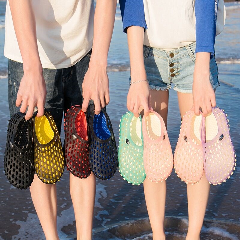 Breathable Hole Shoes for Men and Women Summer Lightweight Bird's Nest Sandals and Slippers Wading Shoes for Couple Holiday Beach Shoes