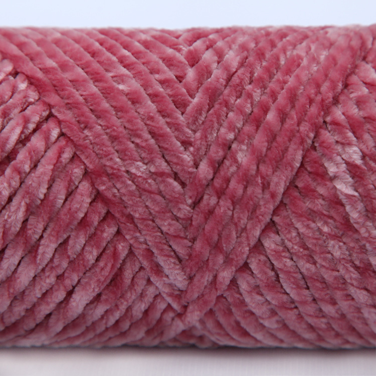 Picture of 3 Strands of Chenille Velvet Yarn for Crocheting Shoes, Thick Yarn for Autumn and Winter DIY Handmade Knitting, Scarf Yarn, Pure Handmade Knitting