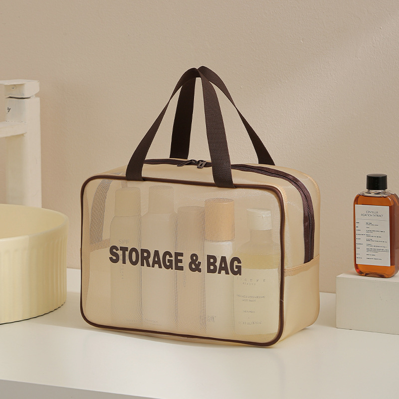 Picture of Mesh Wash Storage Bag Anti-splashing Travel Storage Cosmetic Bag Breathable High Color Value Cosmetic Storage Bag Wholesale