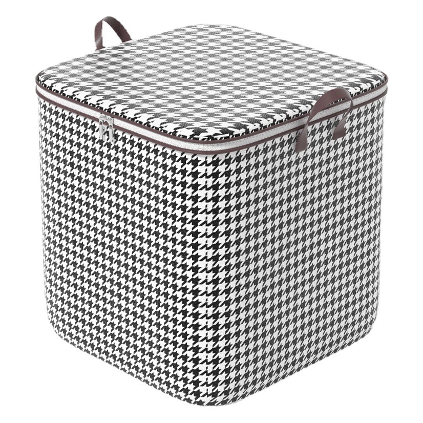 Houndstooth Storage Bag for Clothes and Quilts, Large Capacity Storage Bag, Moving Packing Bag, Storage Box, Moving Essential