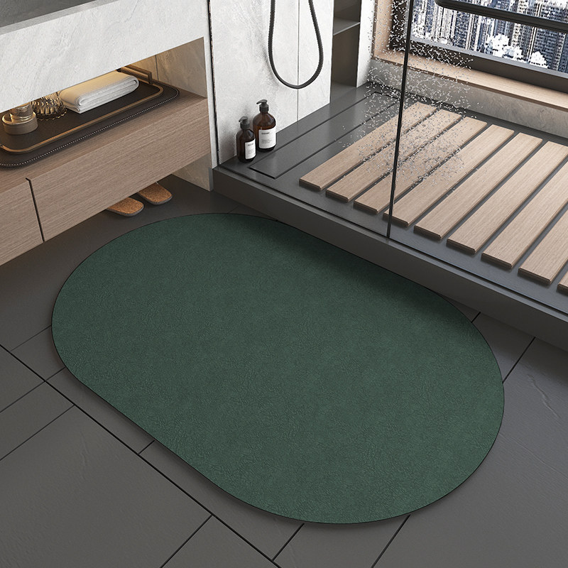 Picture of Diatomite Cushion Bathroom Mat Toilet Quick-drying Household Water-absorbing Mat Toilet Non-slip Foot Mat Carpet Door Mat