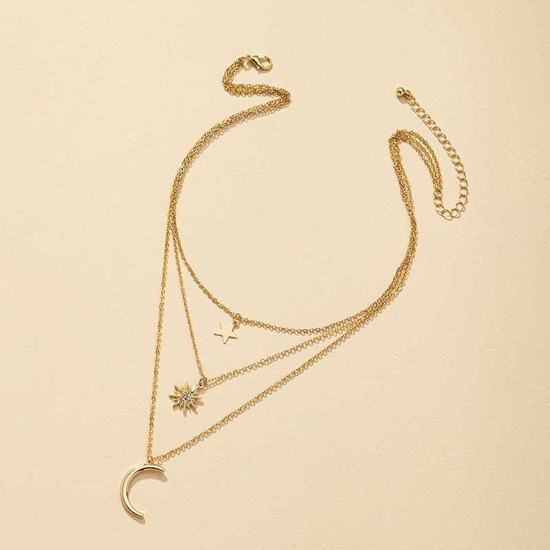 Picture of European and American decorative metal star necklace women clavicle chain accessories cross-border trade factory wholesale Japanese and Korean sweet ins