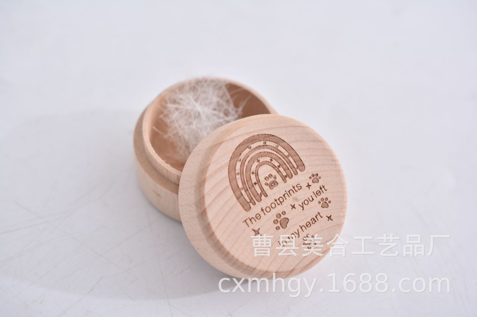 Picture of Cross-Border Wooden Children's Deciduous Tooth Box, Fetal Hair Storage, Tooth Box, Commemorative Collection Box, Tooth Storage Box