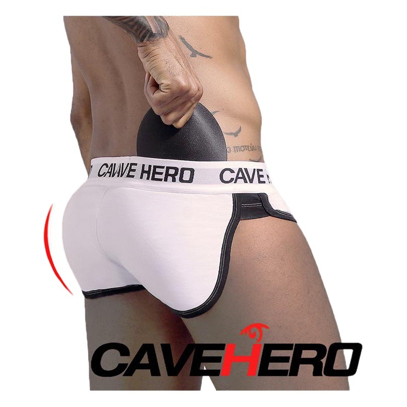 American AndChristian cotton breathable sexy men's underwear U convex pad hip contrast briefs
