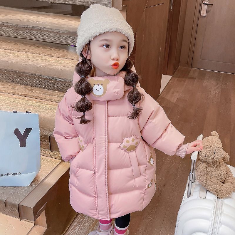 Picture of Girls cotton-padded jacket 2024 new children's winter clothes baby cotton-padded coat western style winter thickened long cotton-padded jacket tide