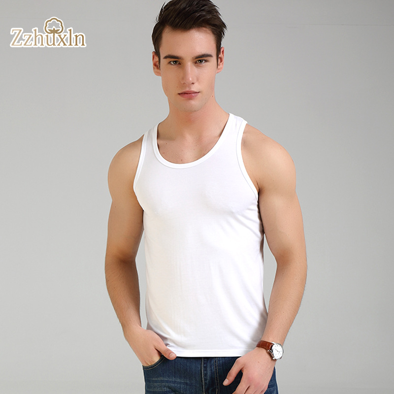 Picture of Summer Large Size Tight-Fitting Thin Modal Men's Vest Men's Wholesale Simple Middle-Aged and Elderly Home Clothes Skin-Friendly