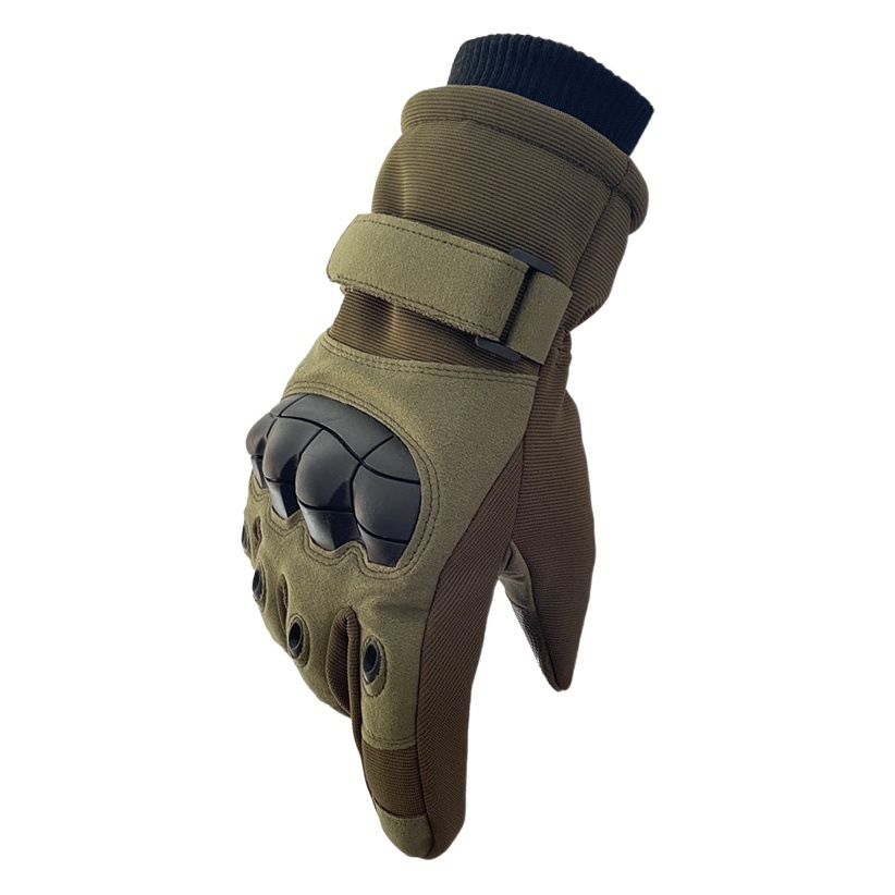 Winter combat combat tactical velvet long finger gloves men's outdoor mountain climbing non-slip soft shell long finger foreign trade cross-border gloves