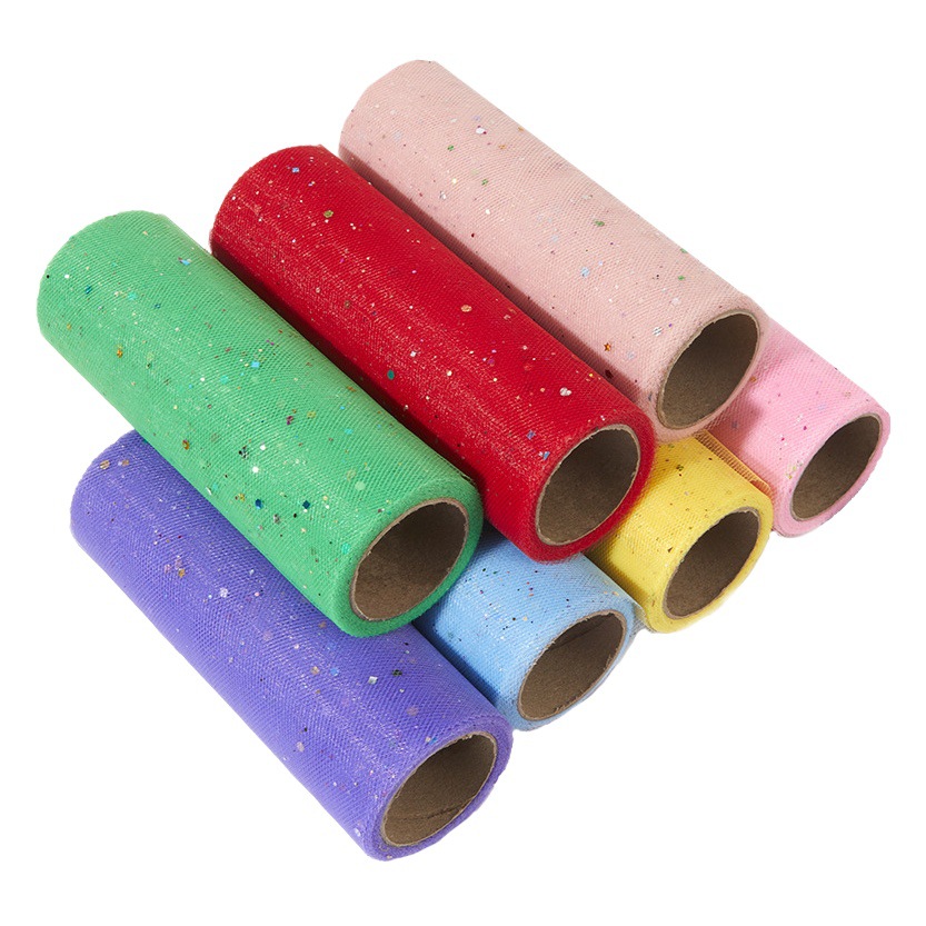 15cm * 10 yards multi-color gold mesh colorful Gold American mesh roll