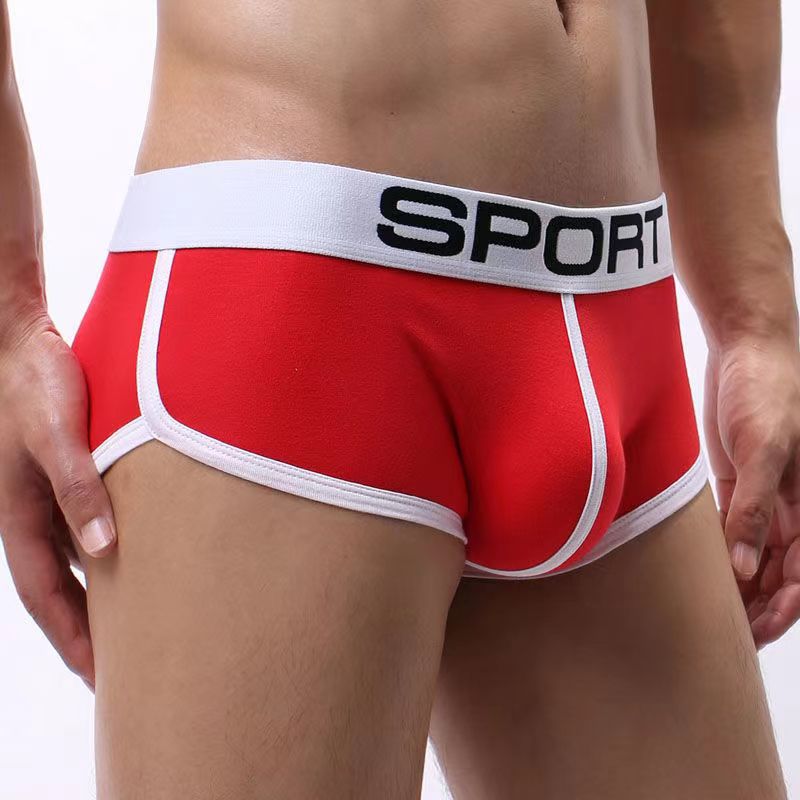 New Fashionable Trousers Men's Underwear Stretch Cotton Boxer Briefs Breathable Youth Trend European and American Youth