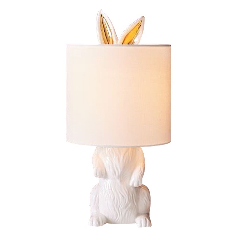Post-modern minimalist design bedroom bedside table lamp living room dining room study masked rabbit creative table lamp
