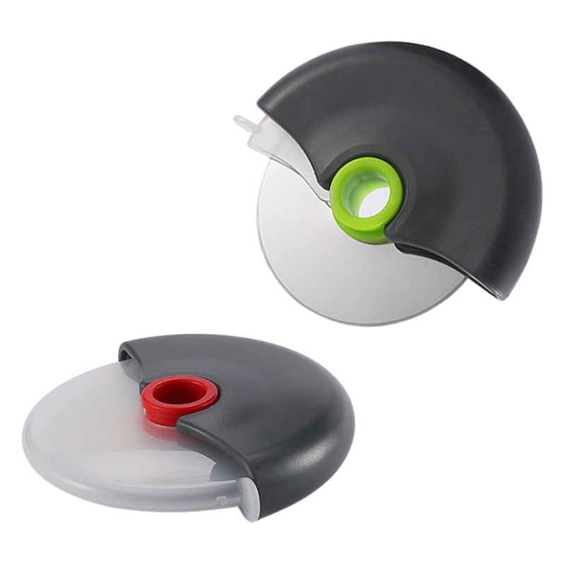New pizza cutter with hand guard lid detachable roller cake cutter stainless steel noodle cutter