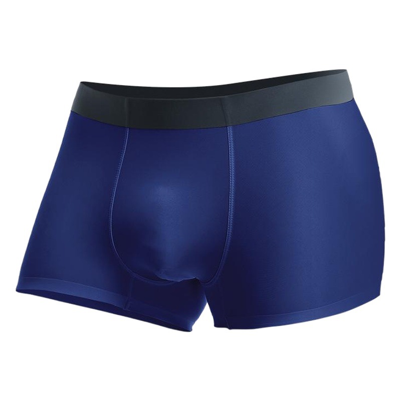 Ice silk ultra-thin one-piece men's underwear seamless boxer shorts solid color boxer shorts summer comfortable breathable