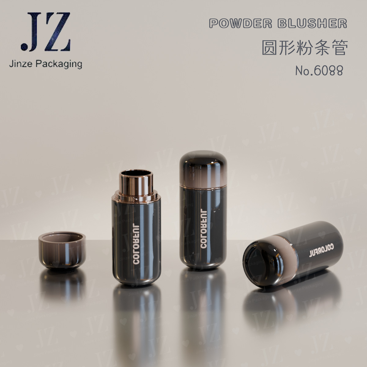 Jinze Order Round Buckle Round Cover/Flat Cover Vermicelli Tube Contouring Stick 7.3ml Plastic Packaging Material