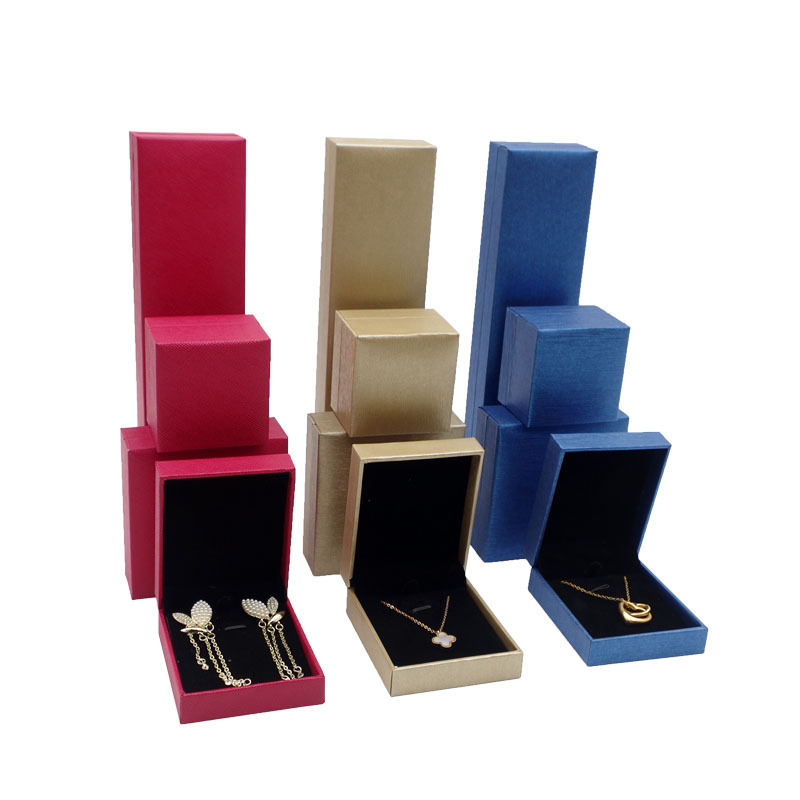 Picture of Leather-filling paper jewelry packaging box gift box paper leather box wholesale jewelry jade pendant bracelet box