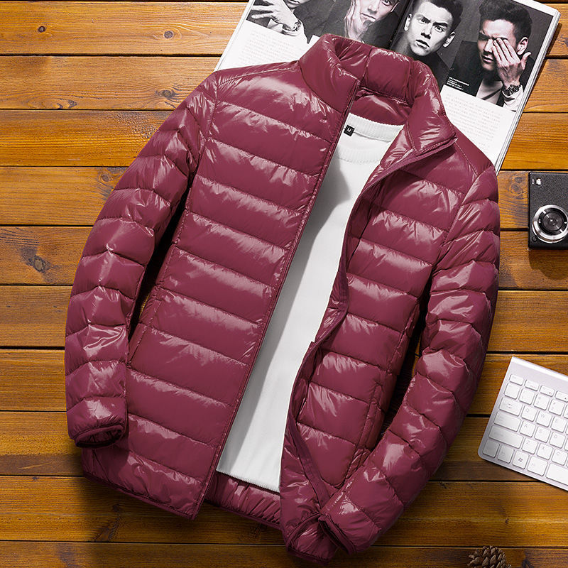 Picture of Autumn and Winter New Light Down Cotton-padded Jacket Men's Short Vertical Collar Hooded Casual Trendy Brand Couple Casual Cotton-padded Jacket