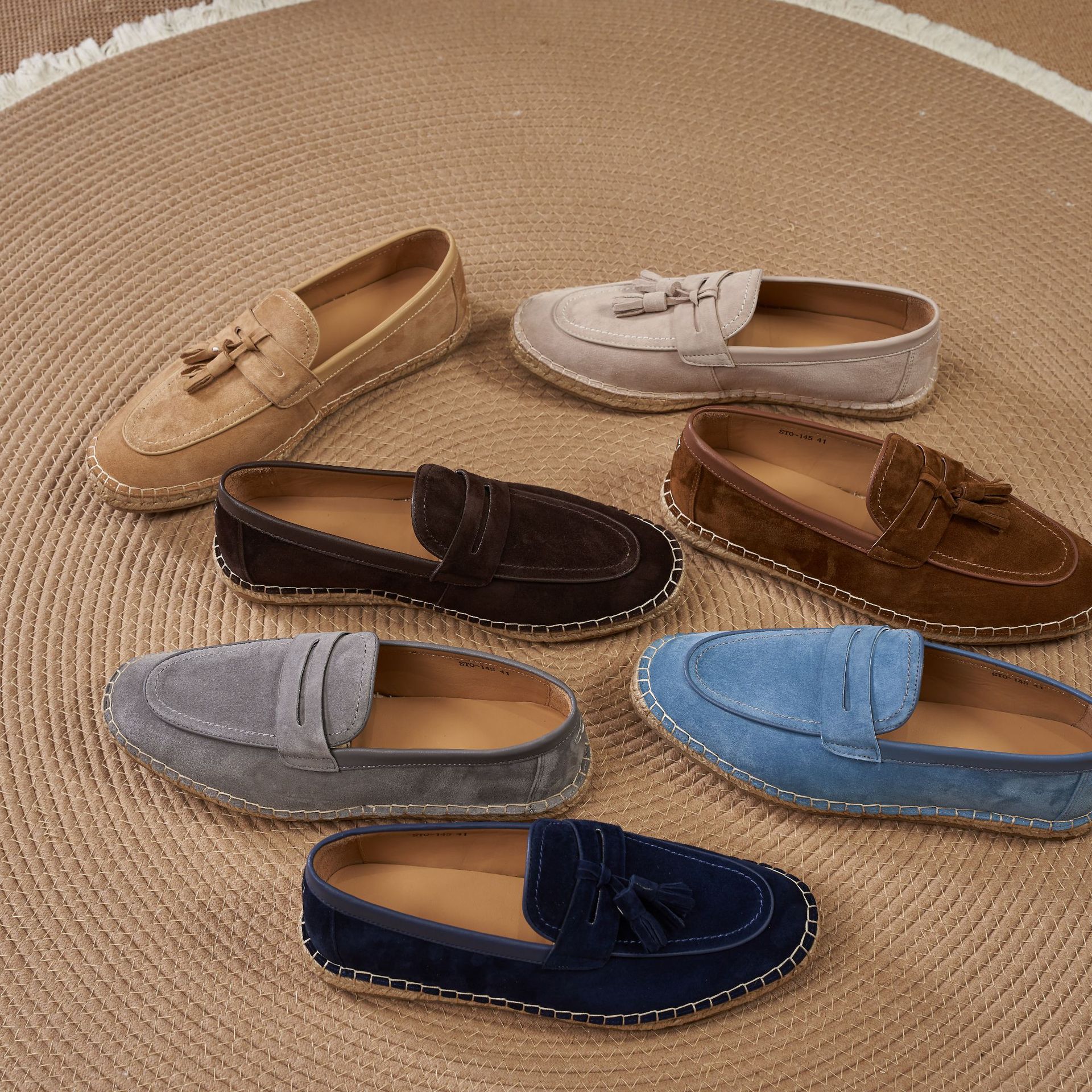 Sheepskin fisherman shoes, summer new back-of-the-line leather casual soft-soled slip-on loafers, men's slip-on shoes