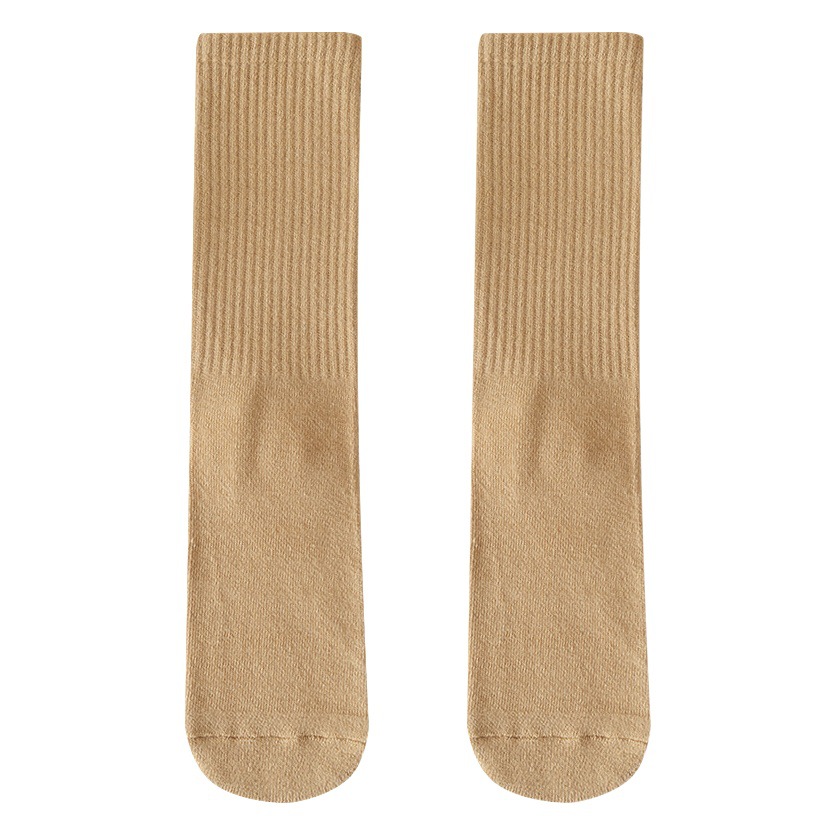 Winter socks women's mid-tube socks thickened warm velvet autumn and winter stockings women's ins fashionable cotton socks towel socks stockings