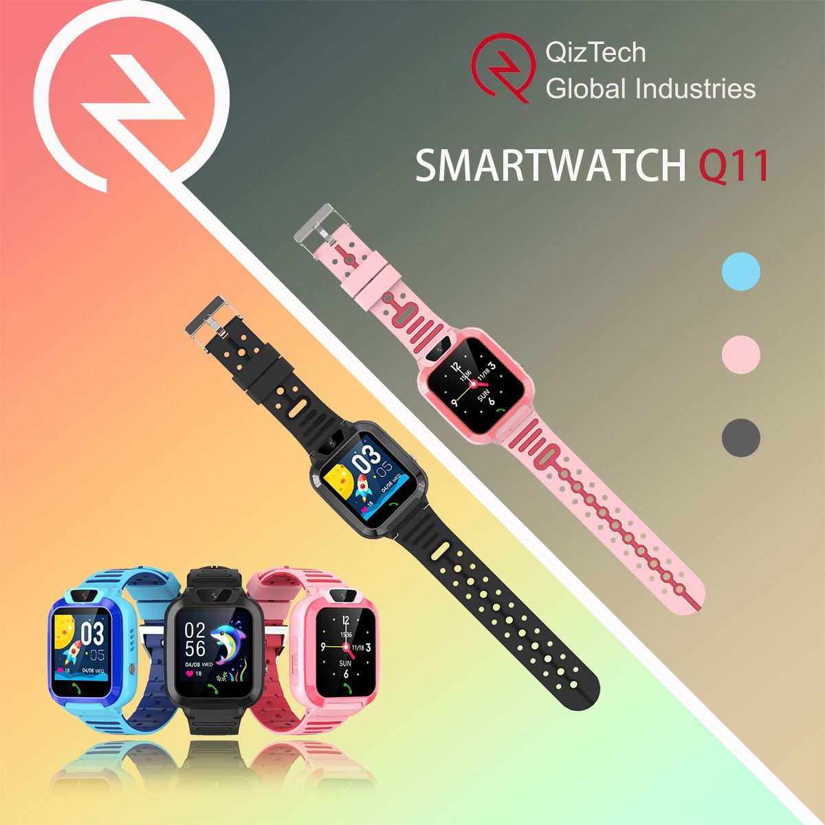 Picture of Cross-Border 4g Smart Phone Watch with Card Insertion, Video Positioning, Emergency Call, Electronic Fence, Camera, Children's Phone Watch
