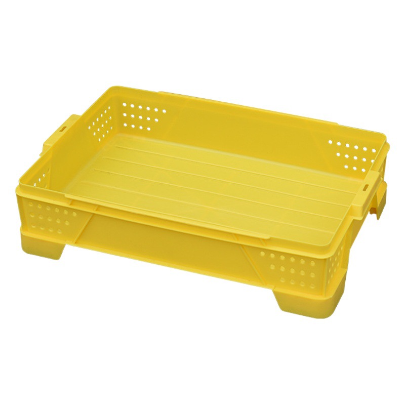 Fulika Plastic Peach Box High Foot Design with Holes Breathable No Pressure Peach Orchard Picking Yangshan Peach Special