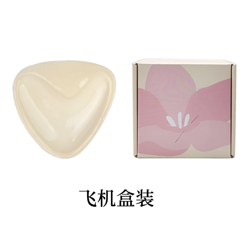 Picture of Triangle Silicone Chest Patch Women's Push-up Self-adhesive Chest Pad Invisible Thickened Sponge Pad Swimwear Bikini Underwear Insert